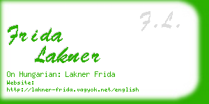 frida lakner business card
